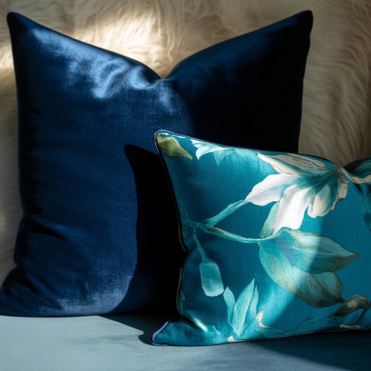 aqua accent throw cushions 