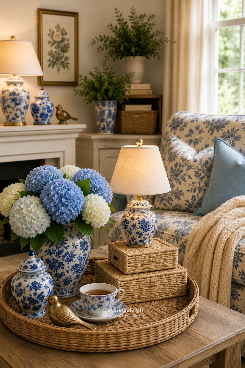 blue cottagecore decor curation