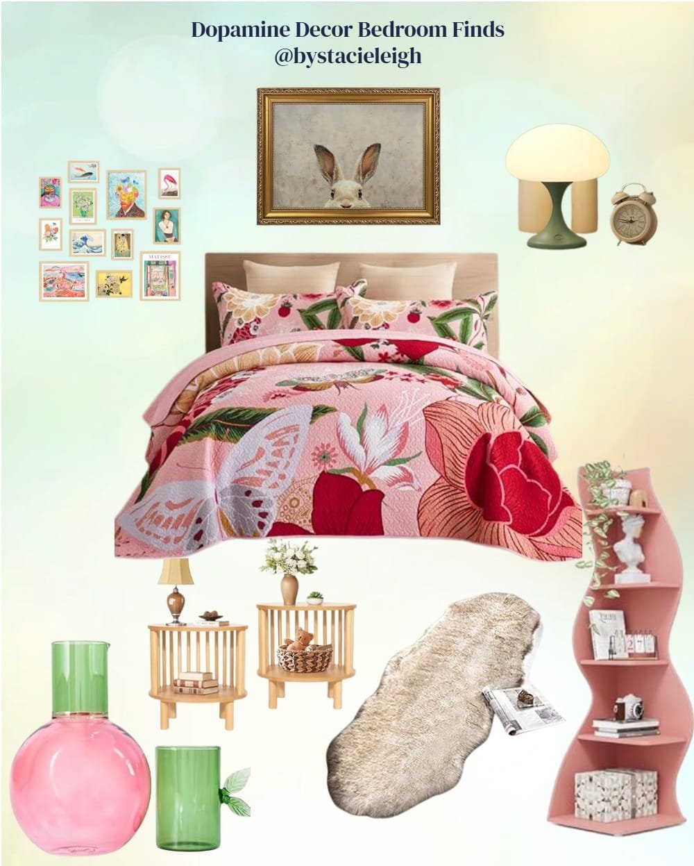 dopamine decor bedroom finds collage
