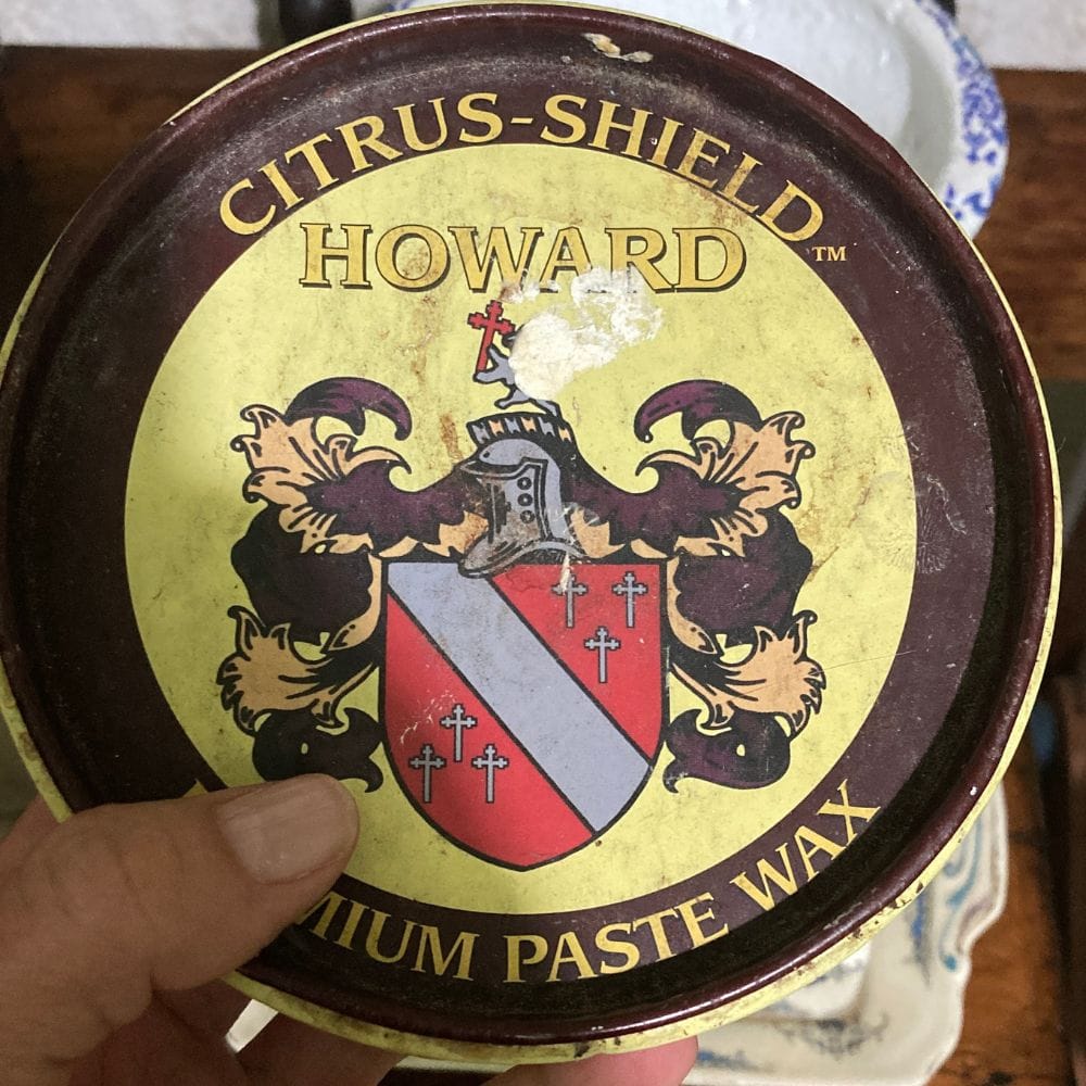 Stacie Leigh holding Howard citrus shield premium paste wax