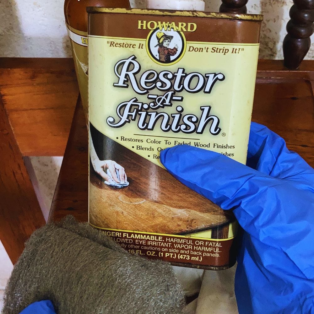 A professional result for how to restore antique wood furniture using Howard Restor-A-Finish."