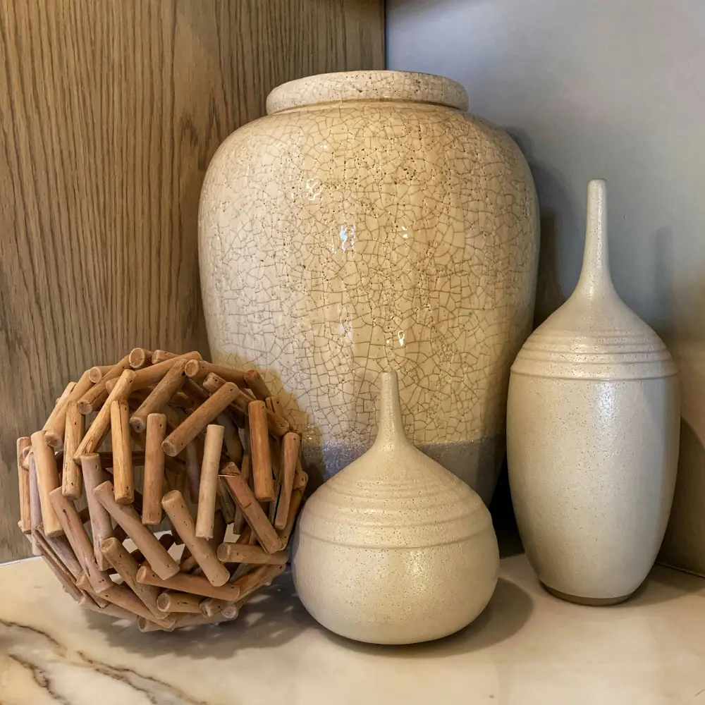 crackle glase vase
